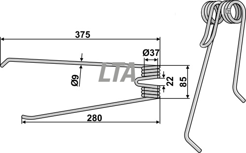 15-lel-04 Vendefjeder Lely 4104311680 - Billede 1