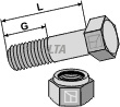 Bolt m låsmøtrik - M14x1,5x40mm- 12.9