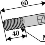 Bolt m/ låsemøtrik M16x60x2 - 10.9