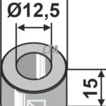 Bøsning Ø28xØ16,5x53