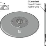 300 mm såskive med gummibelægning Kuhn
