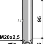 Bolt m/ låsemøtrik M20x 2,5 - 10.9