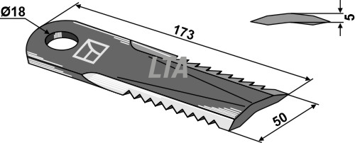 634-nh-04 Halmsnitter kniv ( 84437624 ) - Billede 1
