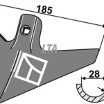 Planskær 3x185 mm uden bolt