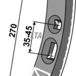 15x40x270 spids incl 2 din 608 bolte